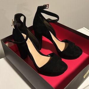 Black Suede Vince Camuto Heels